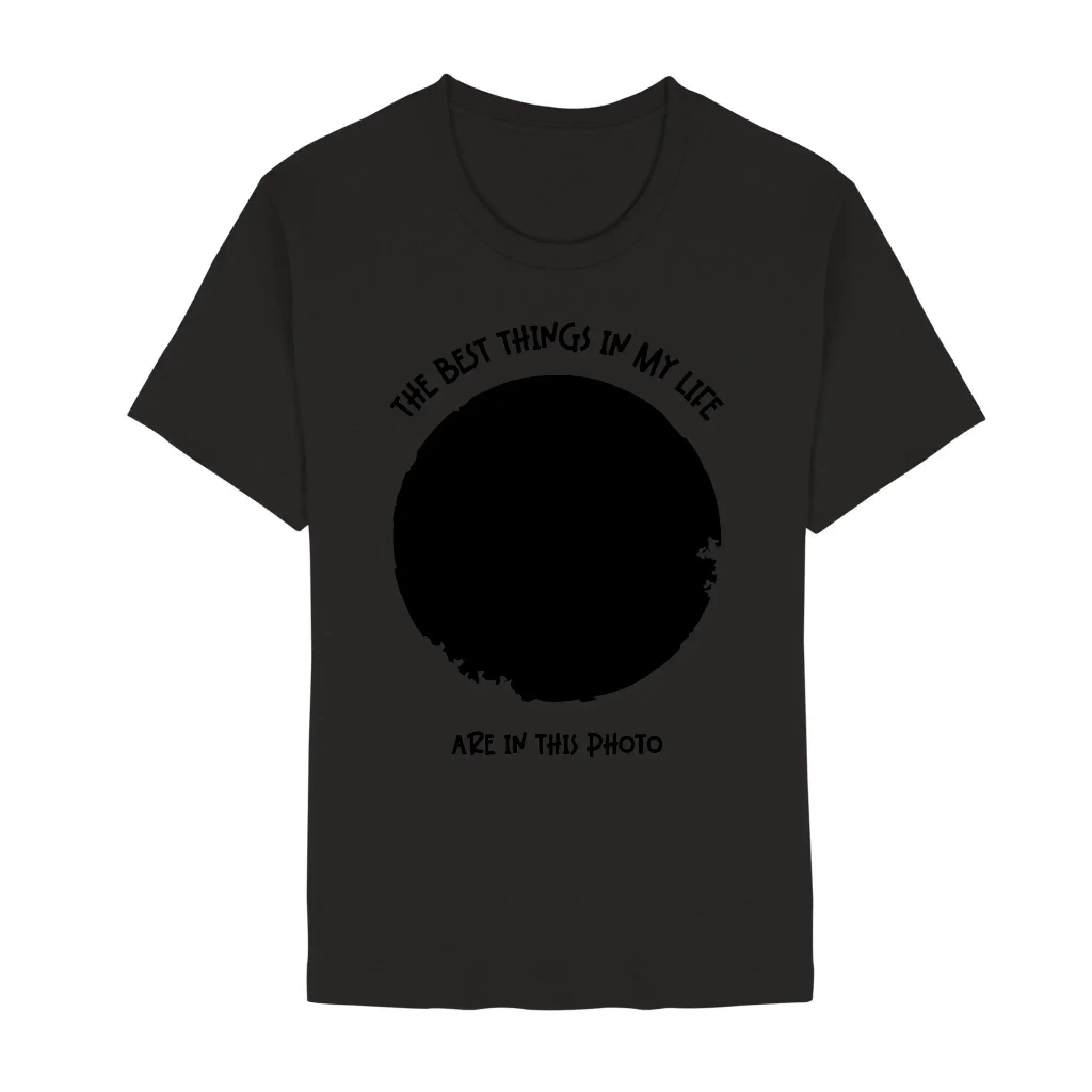 Create Your Own Photo Design 2 • Splash – Personalized Unisex T-Shirt | Bella + Canvas 3001 - Staple | Black / 2XL