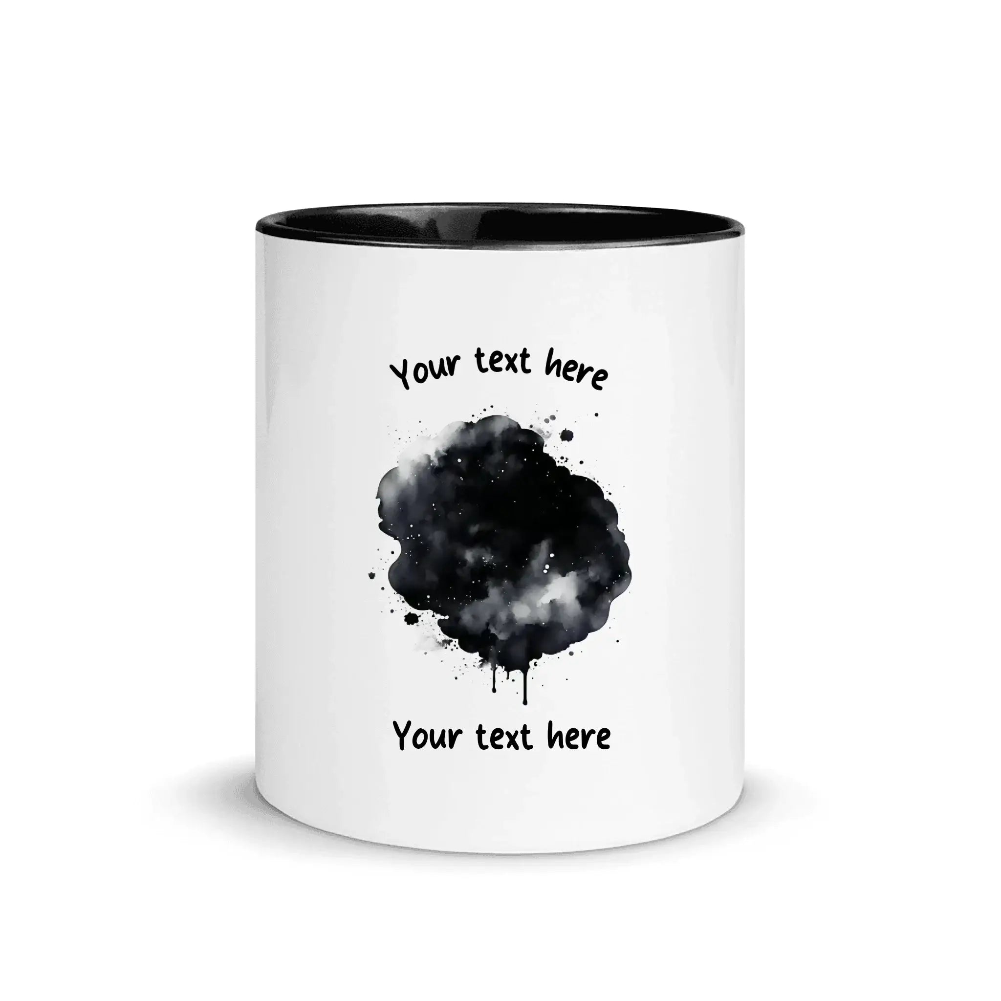 Create Your Own Photo Design 3 • Splash – Personalized Color Accent Mug 11 oz - White Ceramic with Inside / Black