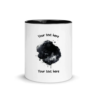 Create Your Own Photo Design 3 • Splash – Personalized Color Accent Mug 11 oz - White Ceramic with Inside / Black