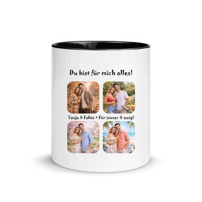Create Your Own Photo Design 4 • Collage – Personalized Color Accent Mug 11 oz - personalized Mugs (US/UK/EU)