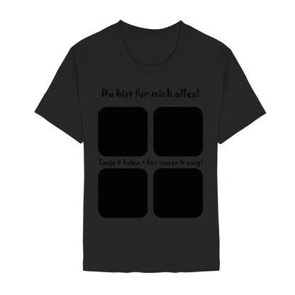 Create Your Own Photo Design 4 • Collage – Personalized Unisex T-Shirt | Bella + Canvas 3001 - Staple | Black / 2XL