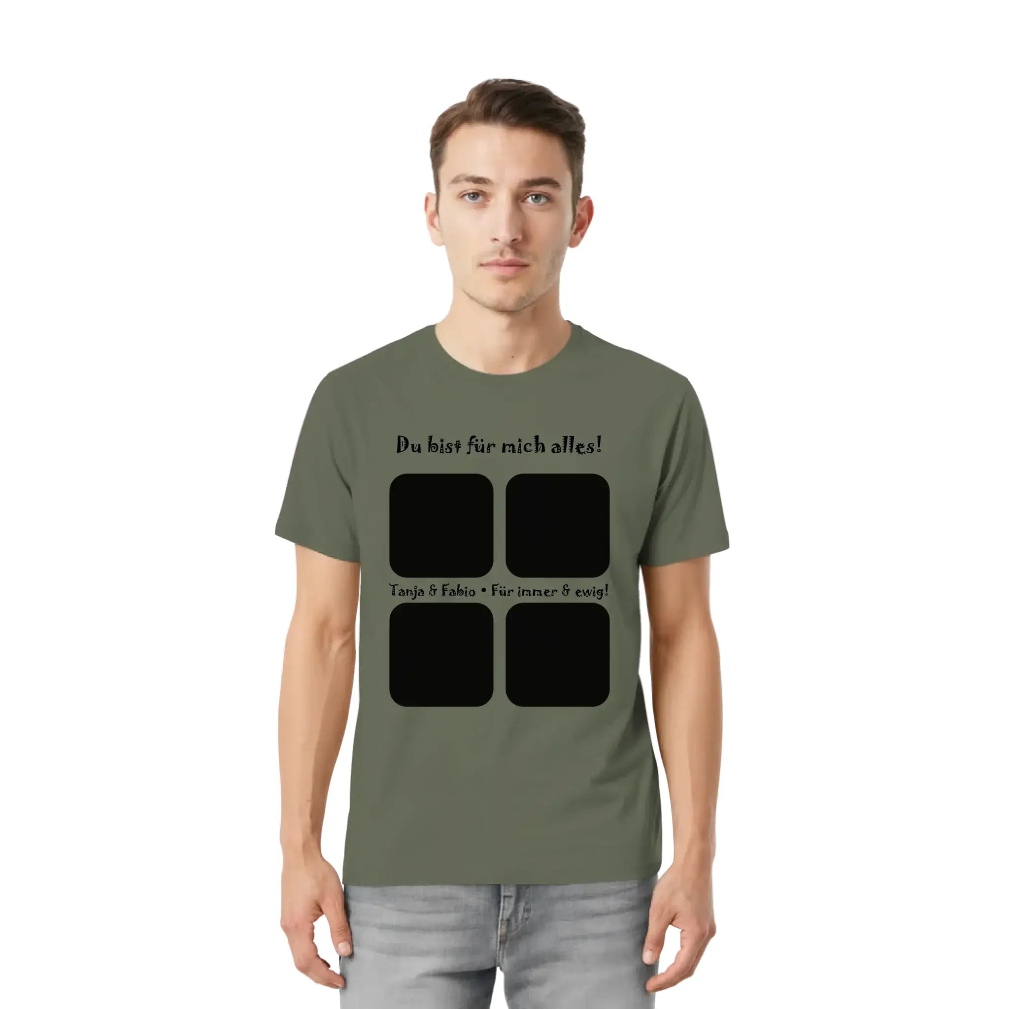 Create Your Own Photo Design 4 • Collage – Personalized Unisex T-Shirt | Bella + Canvas 3001 - personalized T-Shirts