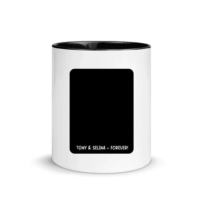 Create Your Own Photo Design 7 – Personalized Color Accent Mug 11 oz - White Ceramic with Inside / Black / personalized
