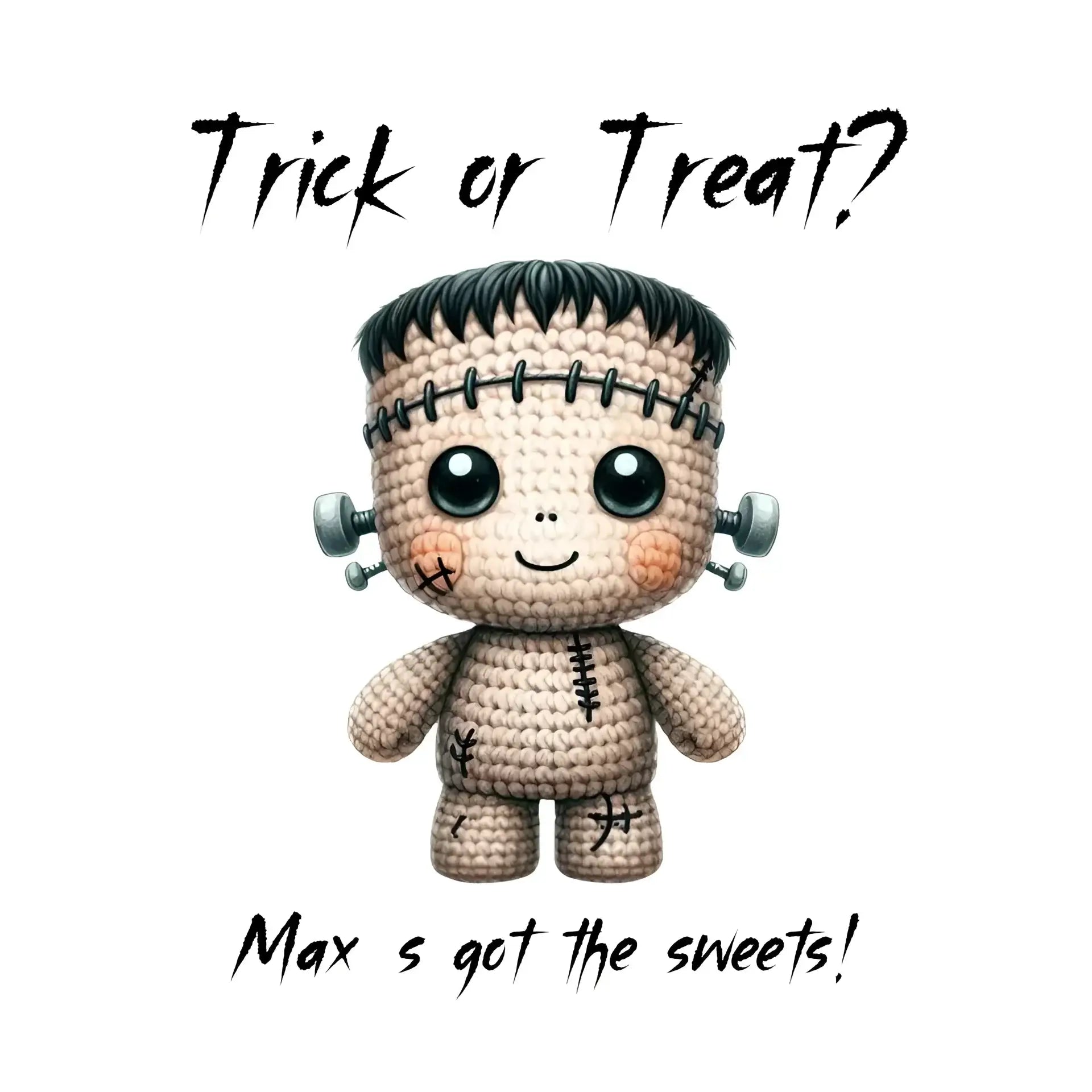 Cute Halloween • Wähle aus 20 Designs + Text • STICKER 20x20cm (Aufkleber) • personalisiert - White / OneSize