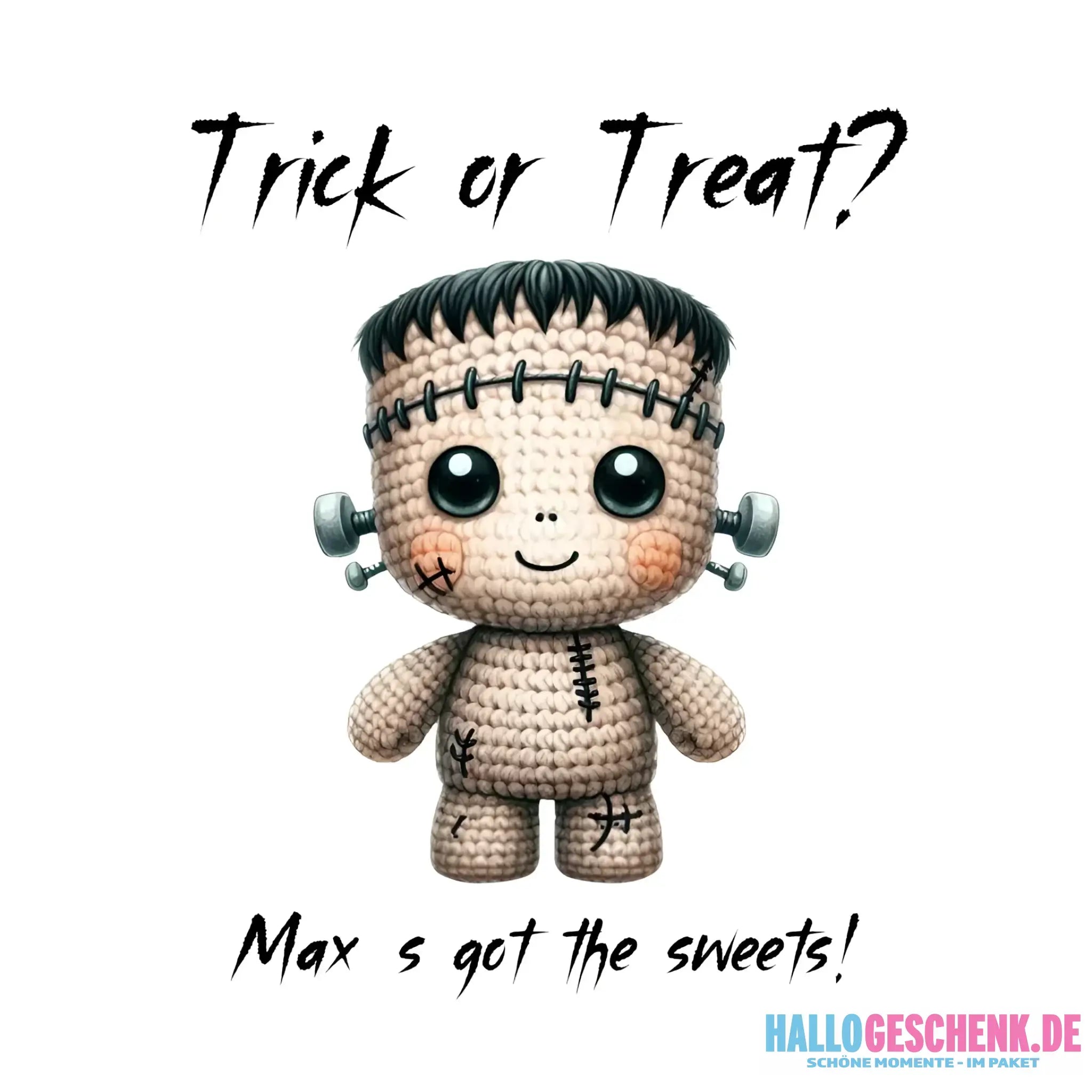 Cute Halloween • Wähle aus 20 Designs + Text • STICKER 20x20cm (Aufkleber) • personalisiert - White / OneSize