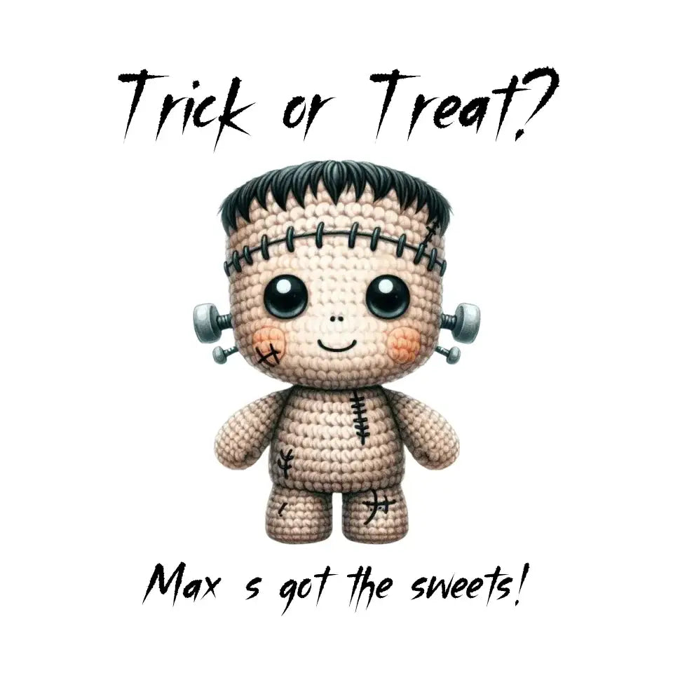 Cute Halloween • Wähle aus 20 Designs + Text • STICKER 20x20cm (Aufkleber) • personalisiert - White / OneSize