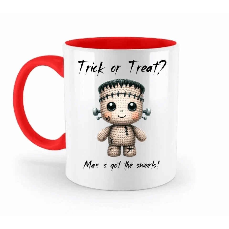 Cute Halloween • Wähle aus 20 Designs + Text • zweifarbige Tasse • Exklusivdesign • personalisiert
