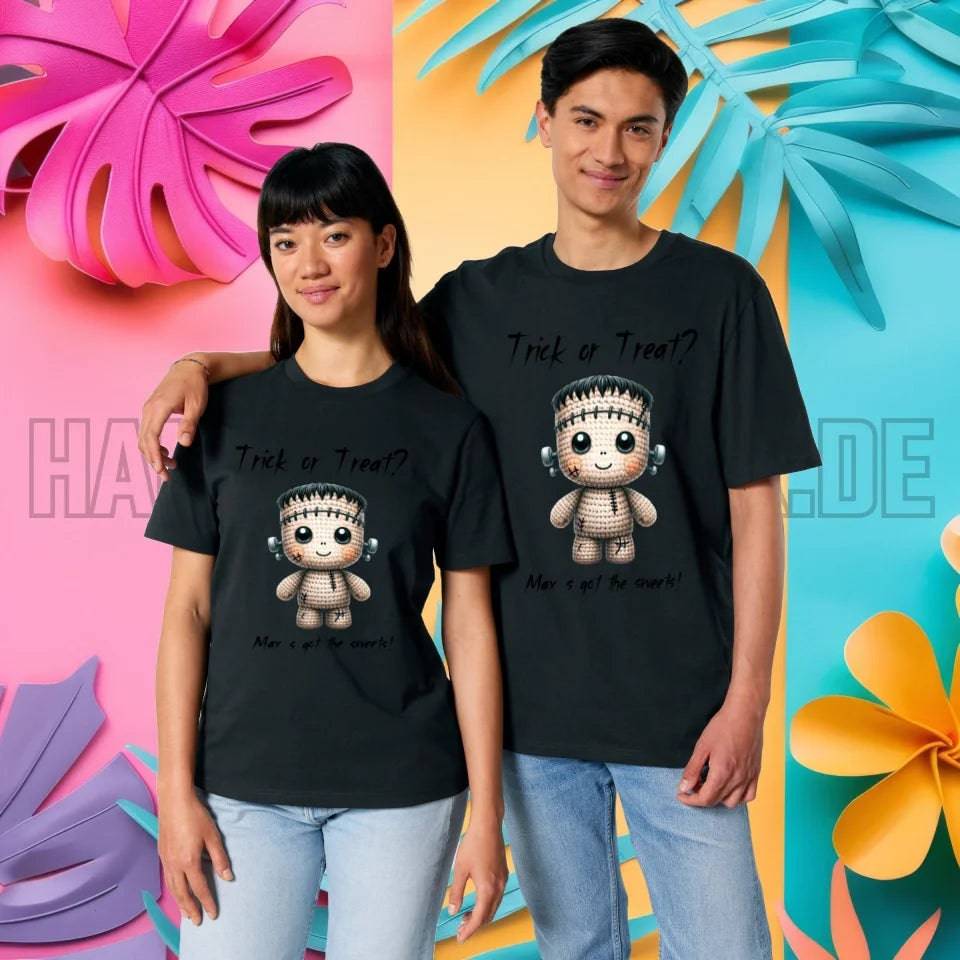 Cute Halloween • Wähle aus 20 Designs + Text • Unisex Premium T-Shirt XS-5XL aus Bio-Baumwolle für Damen & Herren • Exklusivdesign • personalisiert