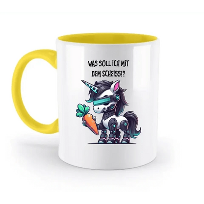 CYBER EINHORN + Text • Halloween • zweifarbige Tasse • Exklusivdesign • personalisiert