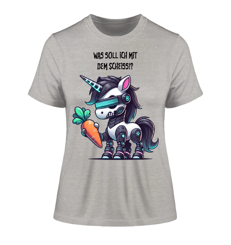 CYBER EINHORN + Text • Ladies Premium T-Shirt XS - 2XL aus Bio - Baumwolle für Damen • Exklusivdesign • personalisiert von HalloGeschenk.de