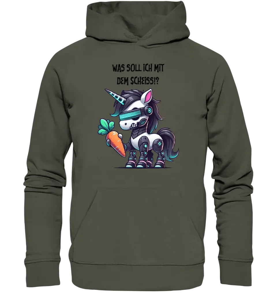 CYBER EINHORN + Text • Unisex Premium Hoodie XS - 5XL aus Bio - Baumwolle für Damen & Herren • Exklusivdesign • personalisiert von HalloGeschenk.de