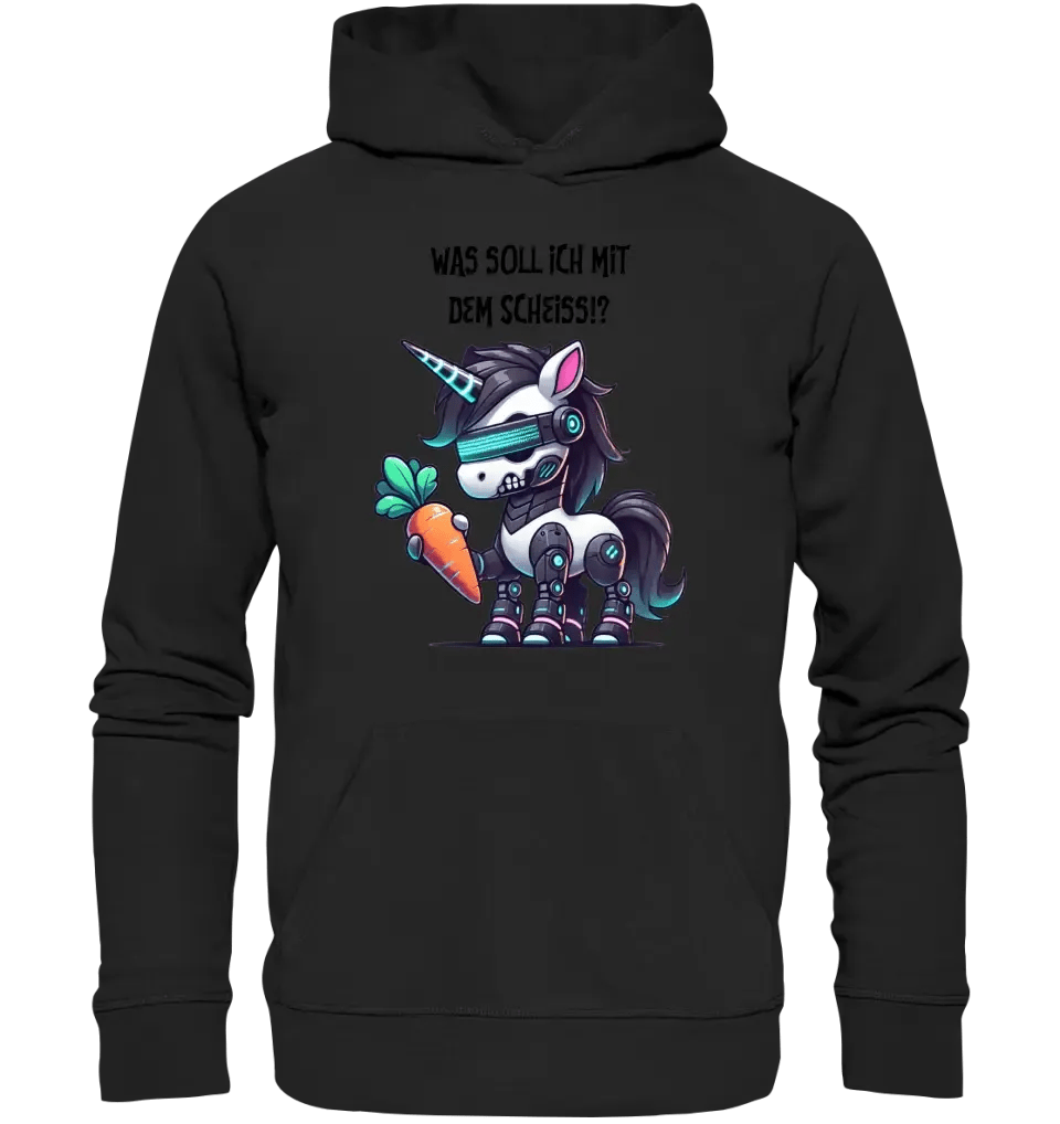 CYBER EINHORN + Text • Unisex Premium Hoodie XS - 5XL aus Bio - Baumwolle für Damen & Herren • Exklusivdesign • personalisiert von HalloGeschenk.de