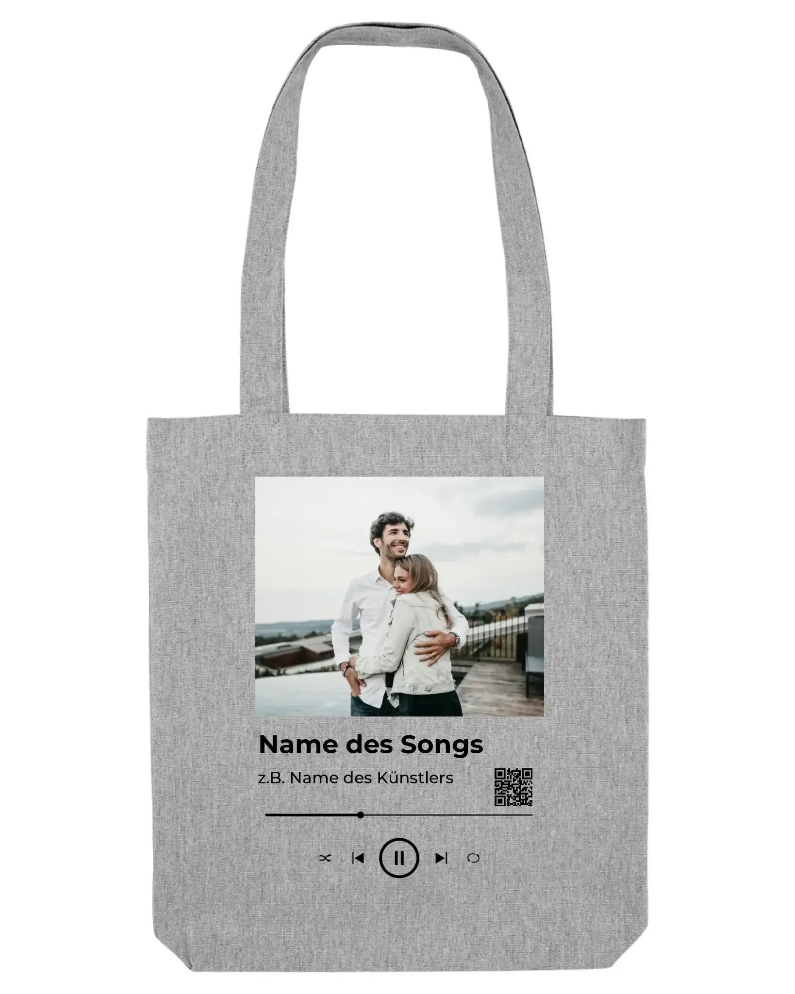 Spotify-Fotomotiv • mehrere Artikel • ’Statement-Collection’ • Wunschtext • Mein Fotomotiv - Stofftasche • Bio