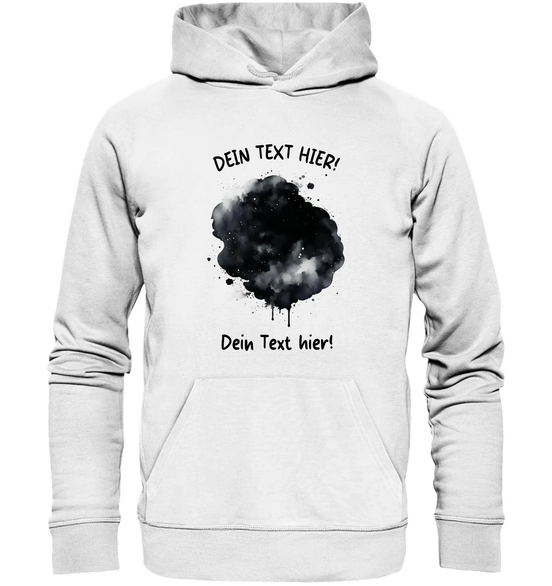 KI-Cartoon-Effekt Splash • mehrere Artikel • ’Statement-Collection’ • Wunschtext • Mein Fotomotiv - Unisex Hoodie • Bio