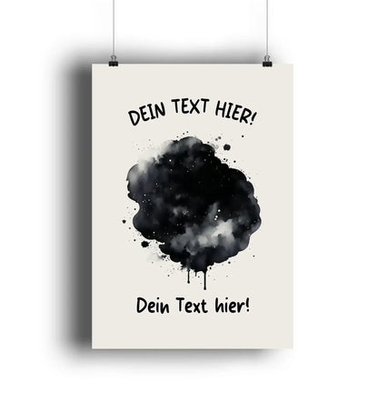 Farbklecks-Effekt • mehrere Artikel • ’Statement-Collection’ • Wunschtext • Mein Fotomotiv - POSTER / 4C-Print / DIN-A2