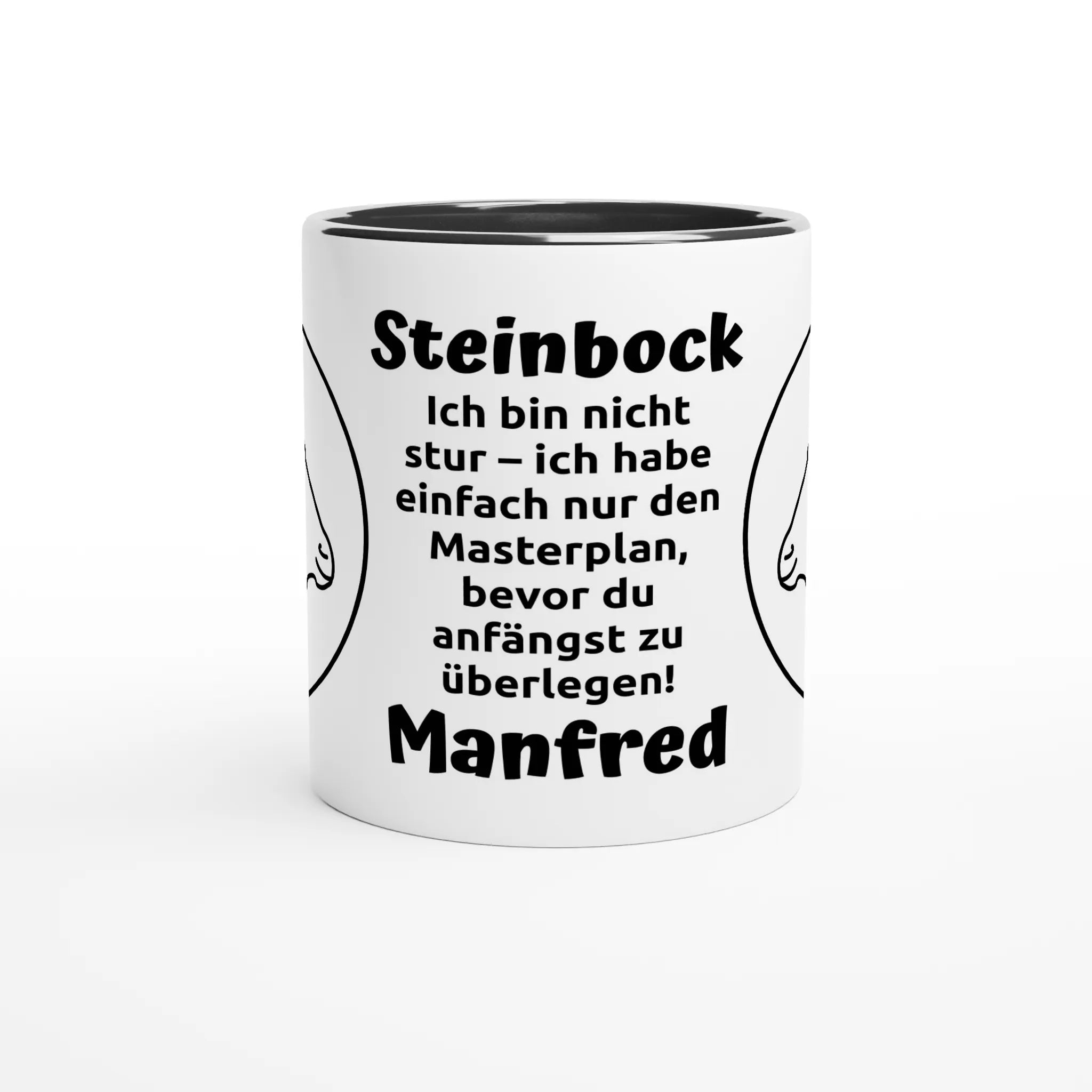 Mit 3D-Vorschau: 12 Sternzeichen mit Name + personalisierten Sprüchen • zweifarbige Tasse