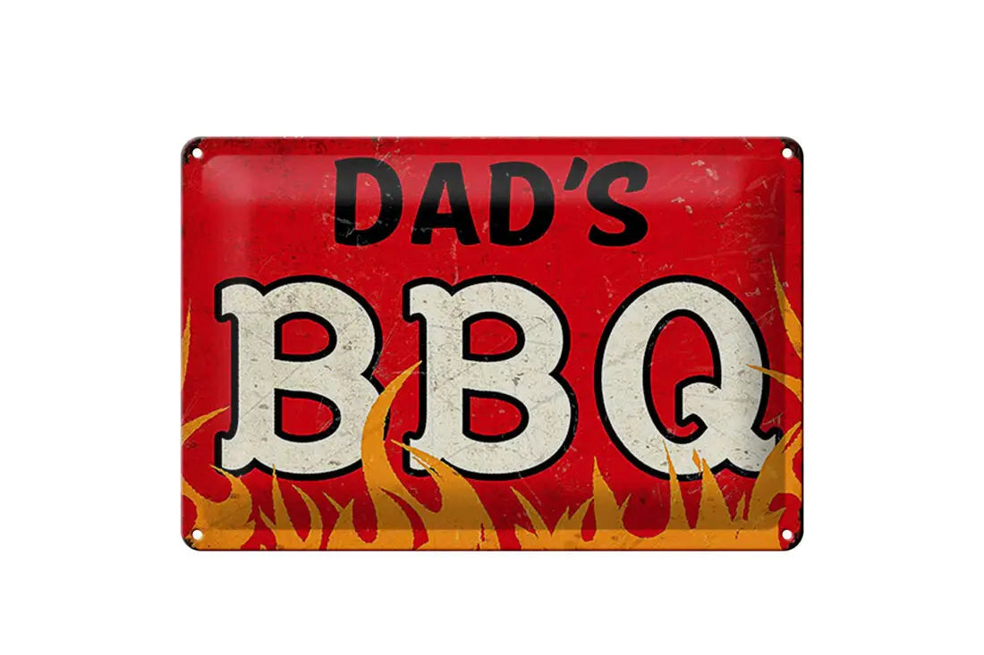 Dad’s BBQ Grill • Blechschild 20x30cm - Schilder