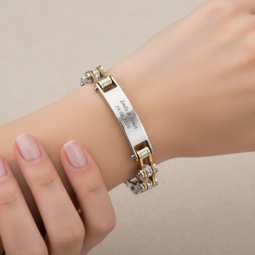 damen-armband-biker-kette-silber-mit-wunschtext-personalisierte-905