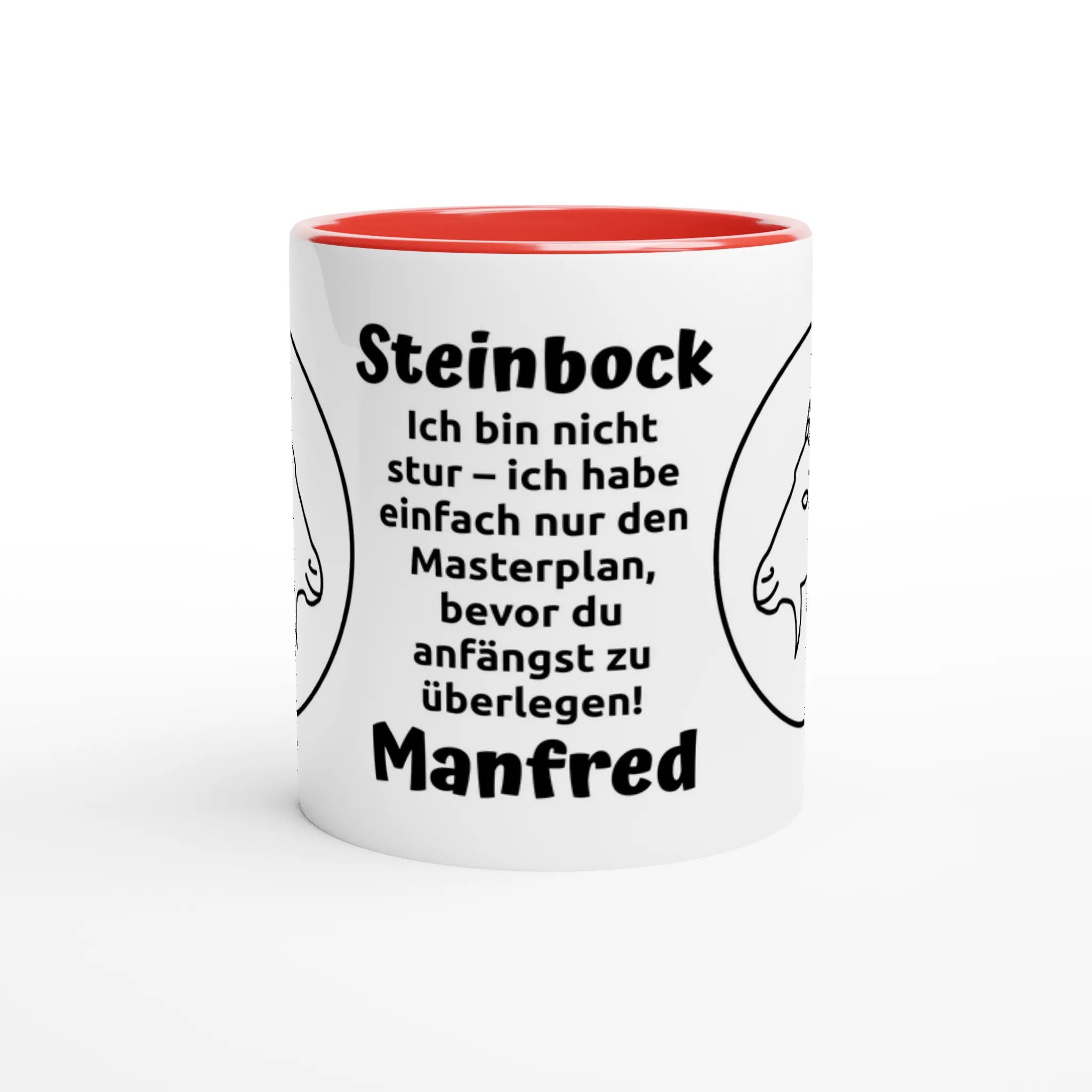 Mit 3D-Vorschau: 12 Sternzeichen mit Name + personalisierten Sprüchen • zweifarbige Tasse