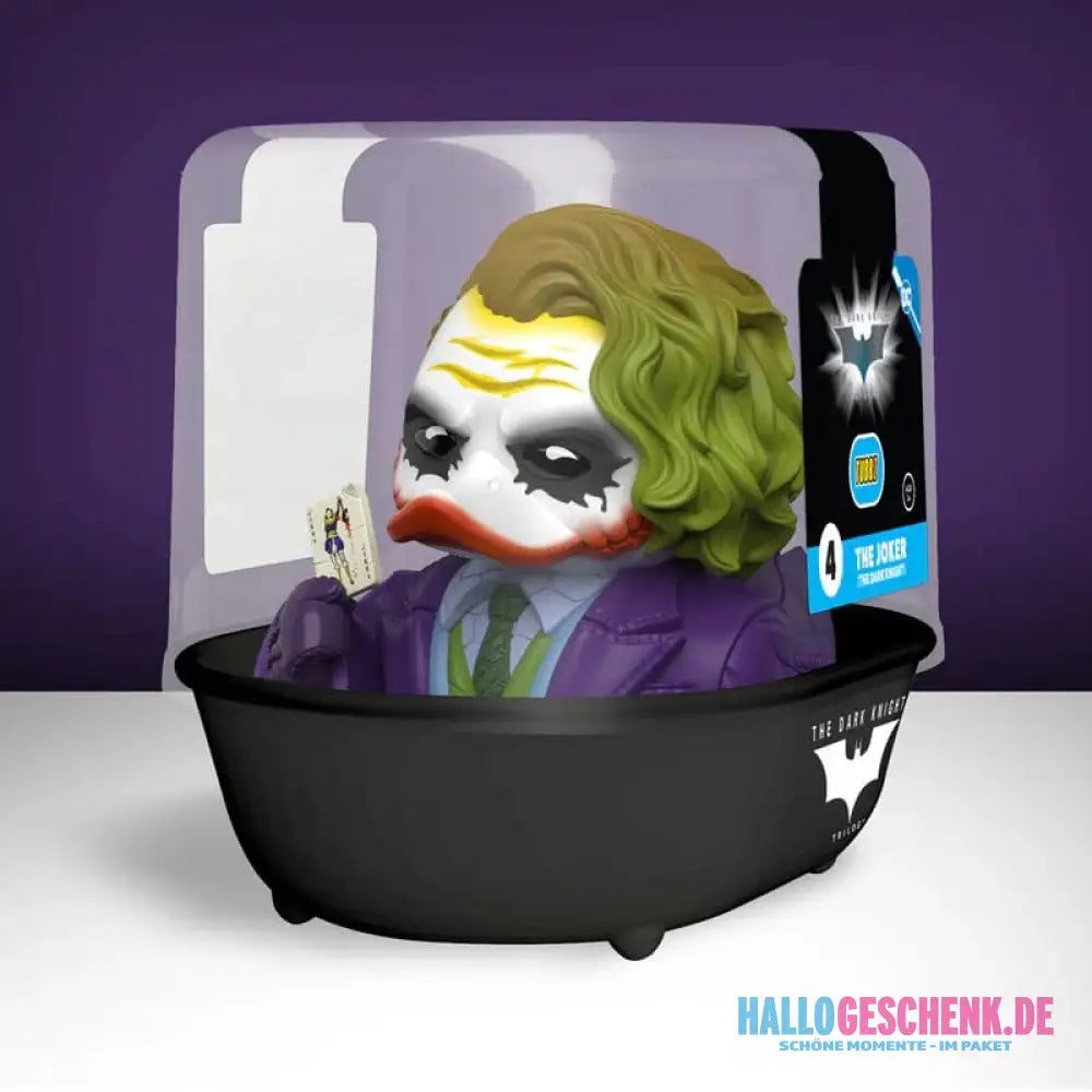 DC Comics TUBBZ – The Dark Knight Joker (1st Edition ca. 10 cm) inkl. Schlüsselanhänger - Badeenten