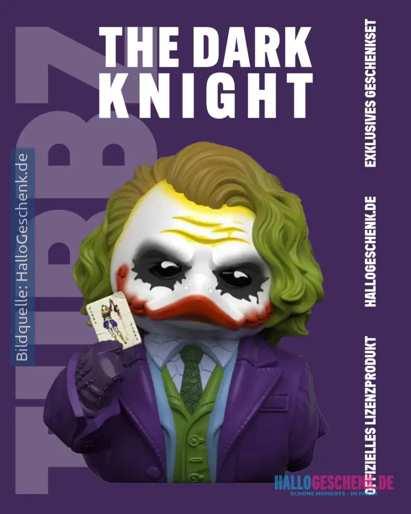 DC Comics TUBBZ – The Dark Knight Joker (1st Edition ca. 10 cm) inkl. Schlüsselanhänger - Badeenten