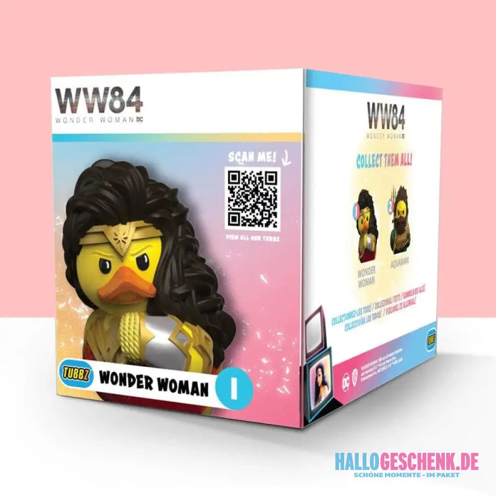 DC Comics TUBBZ – Wonder Woman (Boxed Edition ca. 10 cm) inkl. Schlüsselanhänger - Badeenten