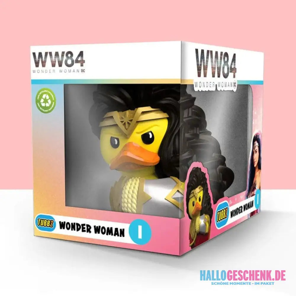 DC Comics TUBBZ – Wonder Woman (Boxed Edition ca. 10 cm) inkl. Schlüsselanhänger - Badeenten