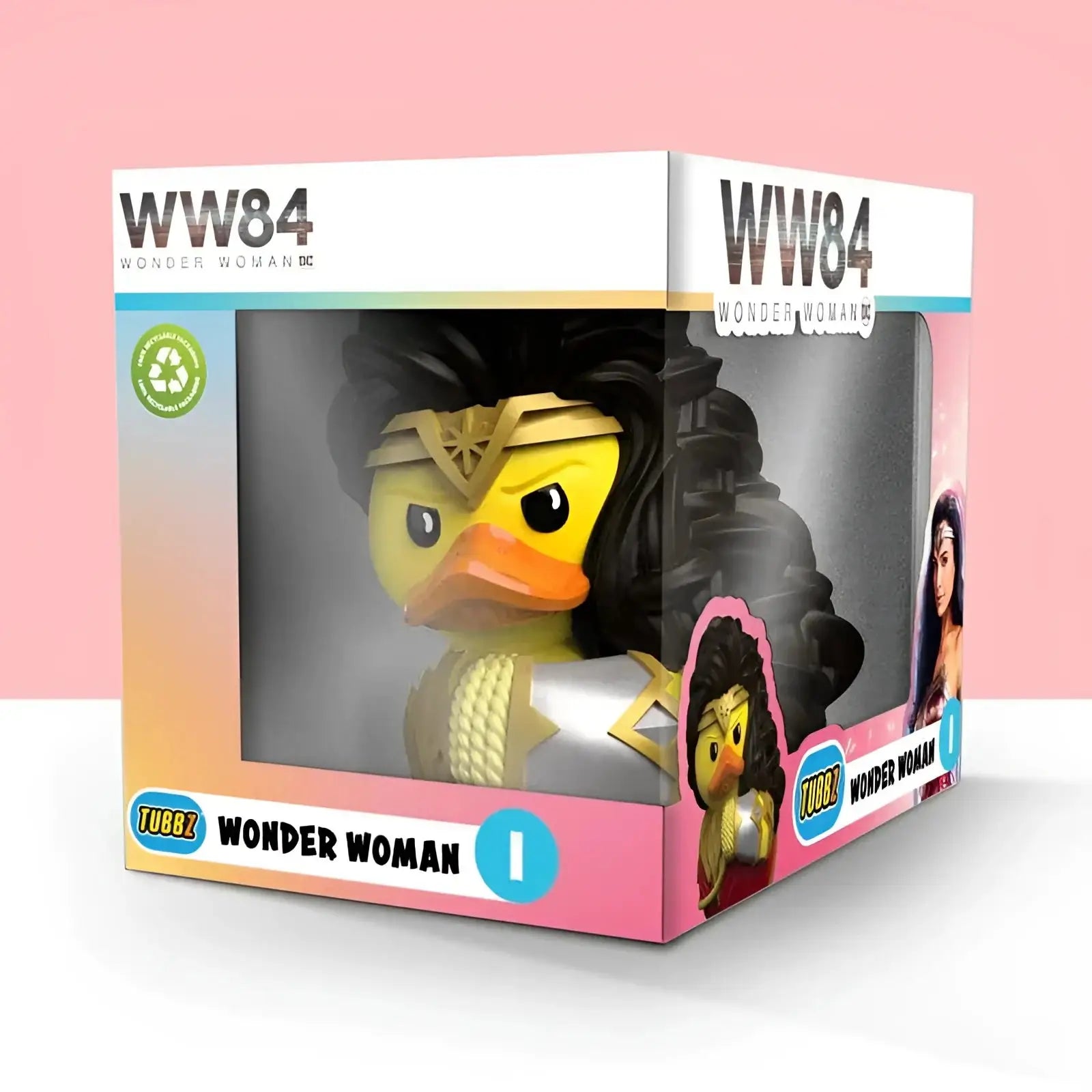DC Comics TUBBZ – Wonder Woman (Boxed Edition ca. 10 cm) inkl. Schlüsselanhänger - Badeenten