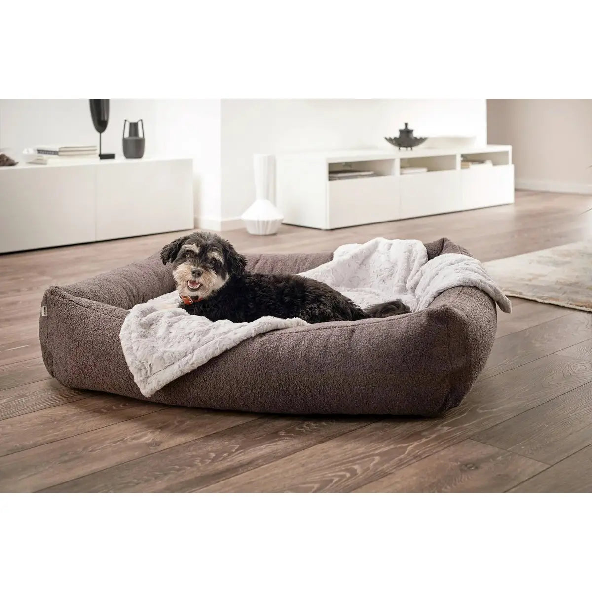 Decke COZY LIGHT GREY - Edle Webpelz-Decke