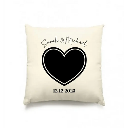 Dein Bild im "Couple-Herz"-Design - Kissen 40x40 cm