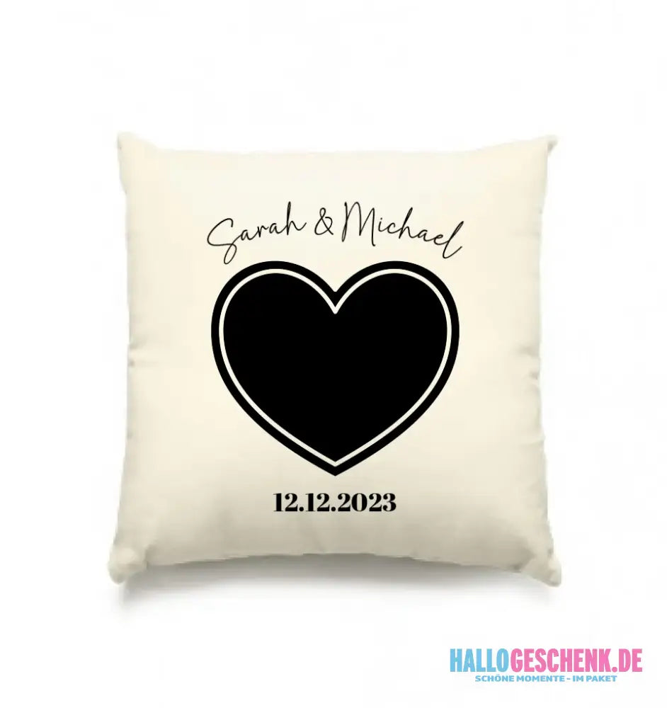 Dein Bild im "Couple-Herz"-Design - Kissen 40x40 cm