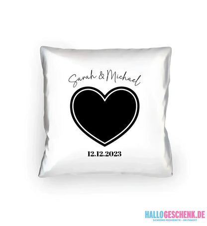 Dein Bild im "Couple-Herz"-Design - Kissen 40x40 cm