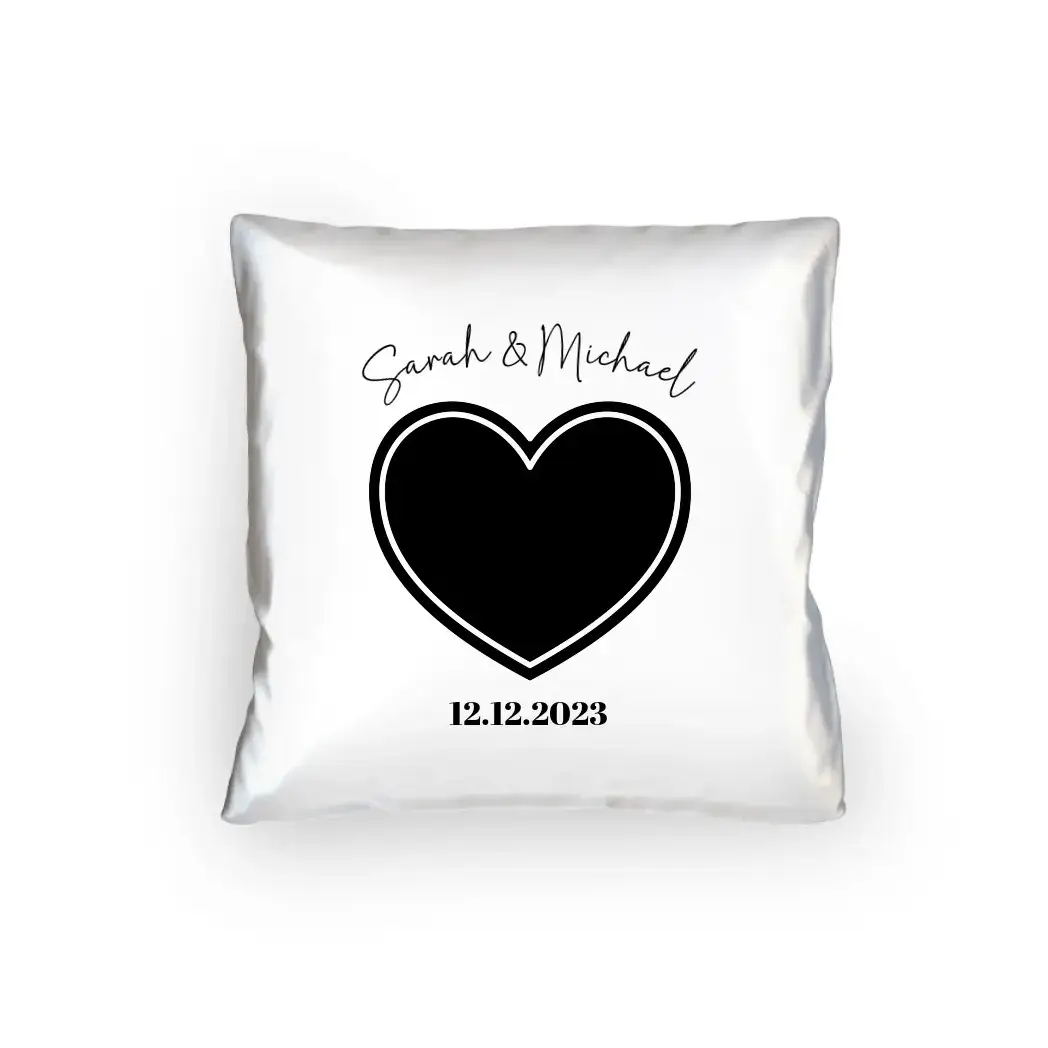 Dein Bild im "Couple-Herz"-Design - Kissen 40x40 cm