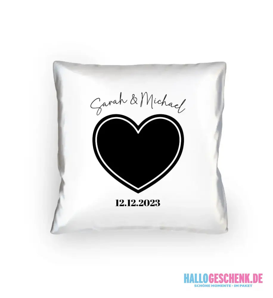 Dein Bild im "Couple-Herz"-Design - Kissen 40x40 cm