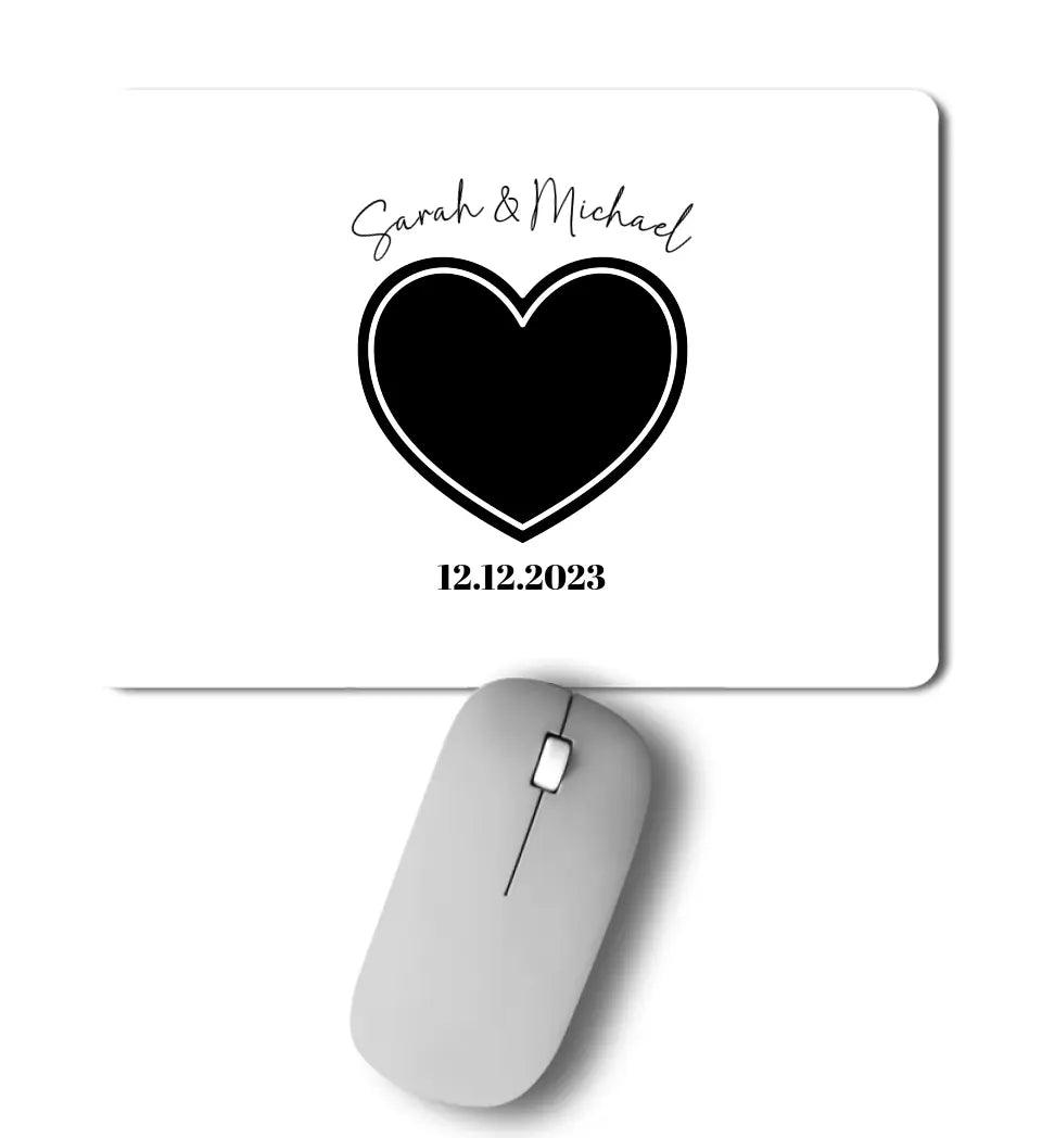 Dein Bild im "Couple - Herz" - Design • Mousepad - HalloGeschenk.de #geschenkideen# #personalisiert# #geschenk#