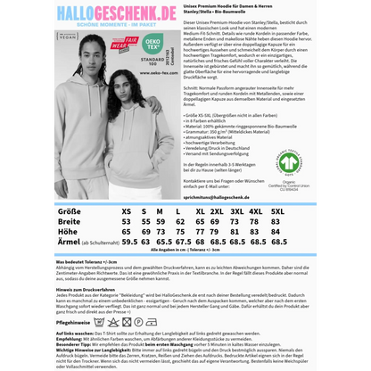 Dein Bild im "Couple-Herz"-Design • Unisex Premium Hoodie XS-5XL aus Bio-Baumwolle für Damen & Herren