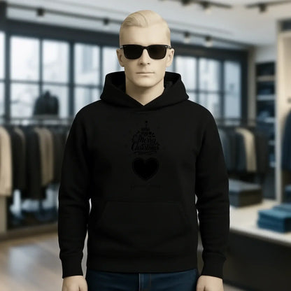 Dein Bild im Merry Christmas Tree + Name für Weihnachten • Musik • Unisex Premium Hoodie XS-5XL aus Bio-Baumwolle für Damen & Herren