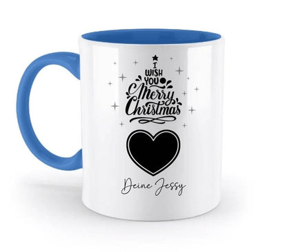 Dein Bild im Merry Christmas Tree + Name für Weihnachten • zweifarbige Tasse spülmaschinengeeignet • Exklusivdesign • personalisiert