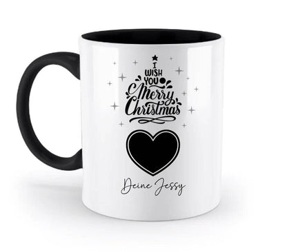 Dein Bild im Merry Christmas Tree + Name für Weihnachten • zweifarbige Tasse spülmaschinengeeignet • Exklusivdesign • personalisiert