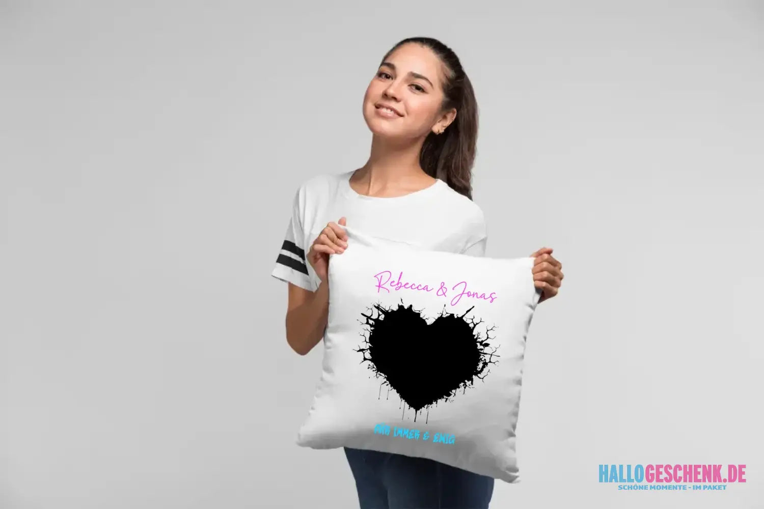 Dein Bild im "Wild-Heart" Design - Kissen 40x40 cm