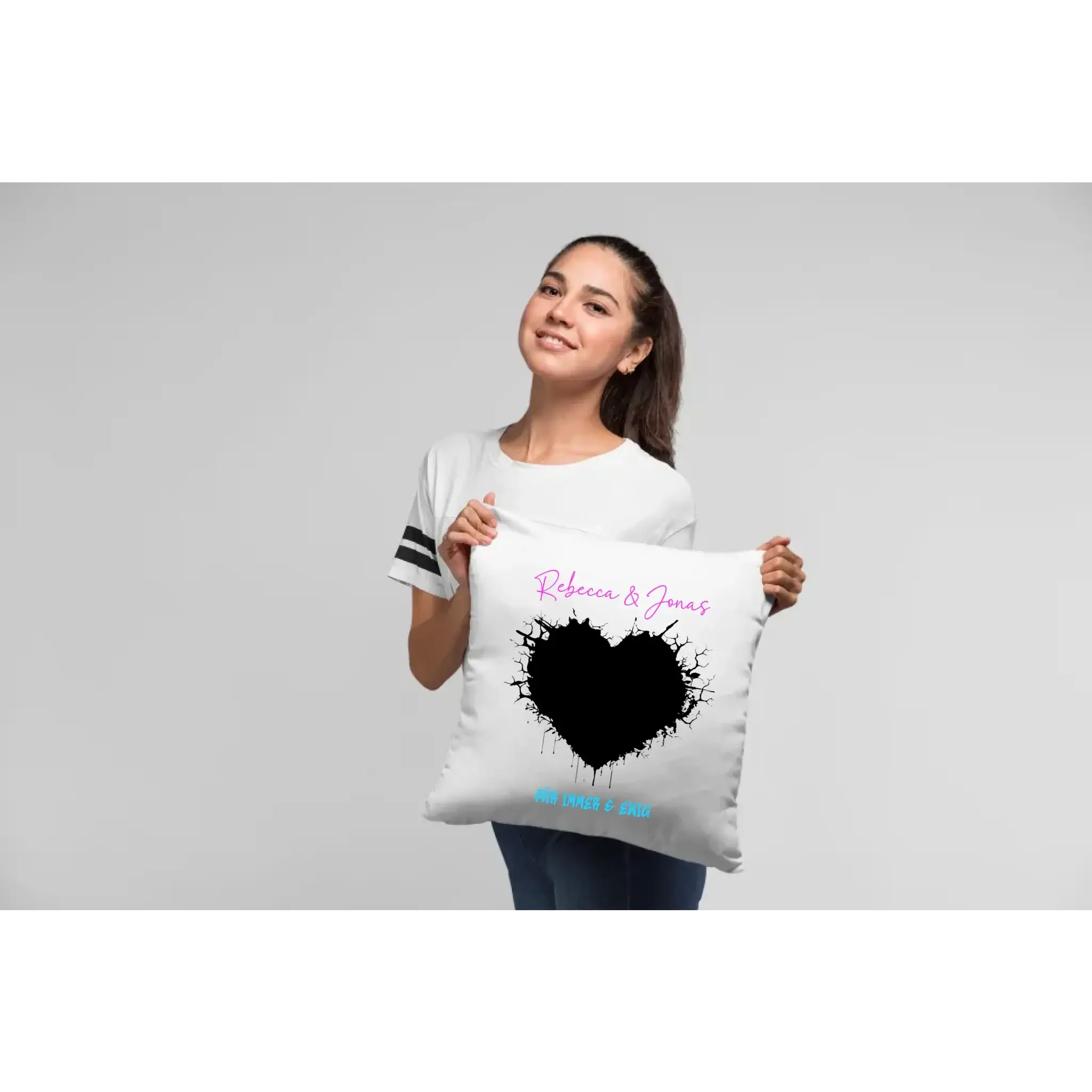 Dein Bild im "Wild-Heart" Design - Kissen 40x40 cm