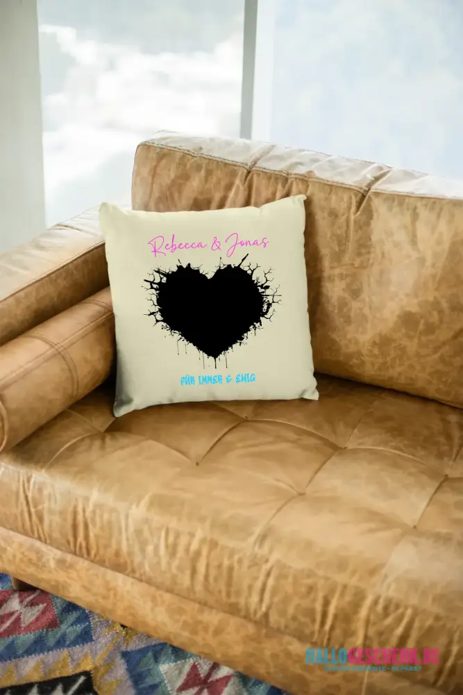 Dein Bild im "Wild-Heart" Design - Kissen 40x40 cm