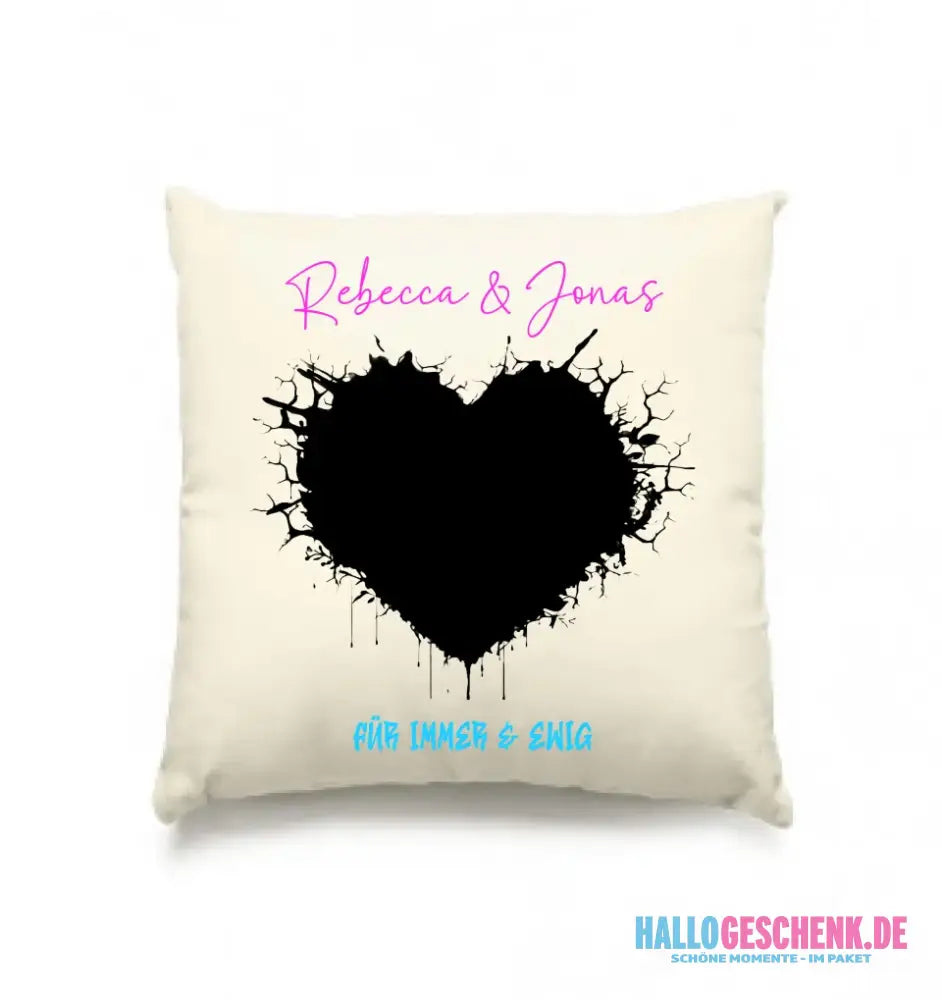 Dein Bild im "Wild-Heart" Design - Kissen 40x40 cm