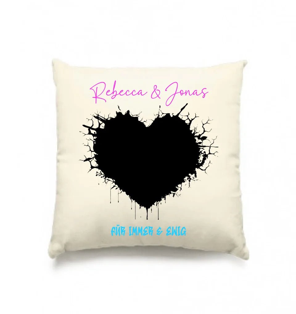 Dein Bild im "Wild - Heart" Design - Kissen 40x40 cm von HalloGeschenk.de