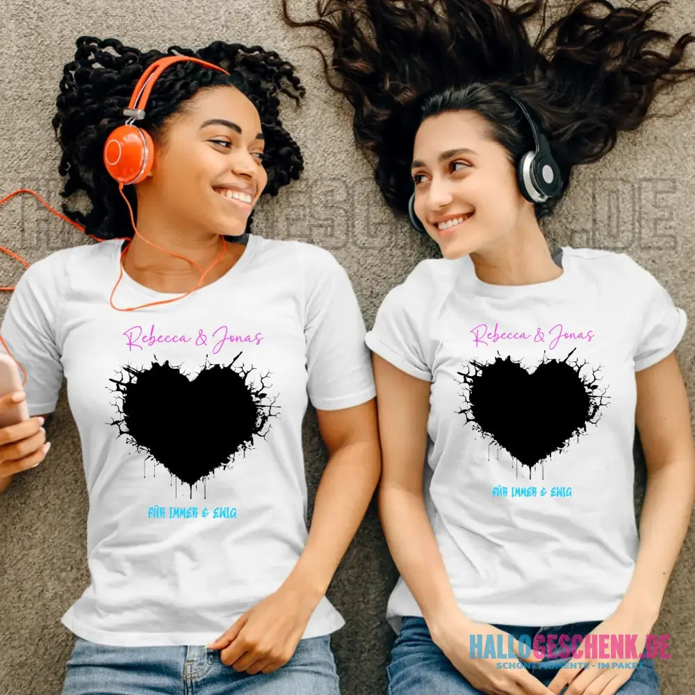Dein Bild im "Wild-Heart" Design • Ladies Premium T-Shirt XS-2XL aus Bio-Baumwolle für Damen • Fotogeschenk • personalisiert