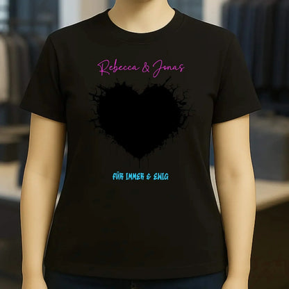 Dein Bild im "Wild-Heart" Design • Ladies Premium T-Shirt XS-2XL aus Bio-Baumwolle für Damen • Fotogeschenk • personalisiert