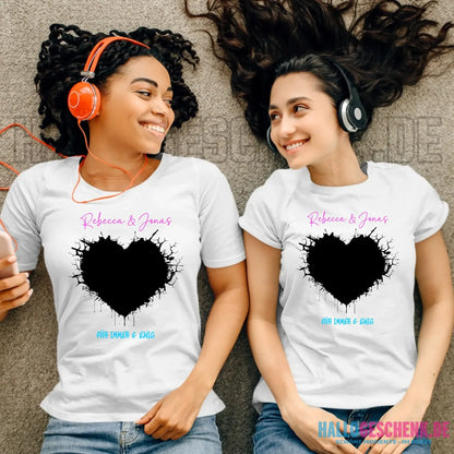 Dein Bild im "Wild-Heart" Design • Ladies Premium T-Shirt XS-2XL aus Bio-Baumwolle für Damen • Fotogeschenk • personalisiert