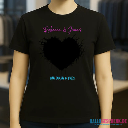 Dein Bild im "Wild-Heart" Design • Ladies Premium T-Shirt XS-2XL aus Bio-Baumwolle für Damen • Fotogeschenk • personalisiert