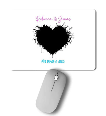 Dein Bild im "Wild - Heart" Design • Mousepad 27x19 cm - HalloGeschenk.de #geschenkideen# #personalisiert# #geschenk#