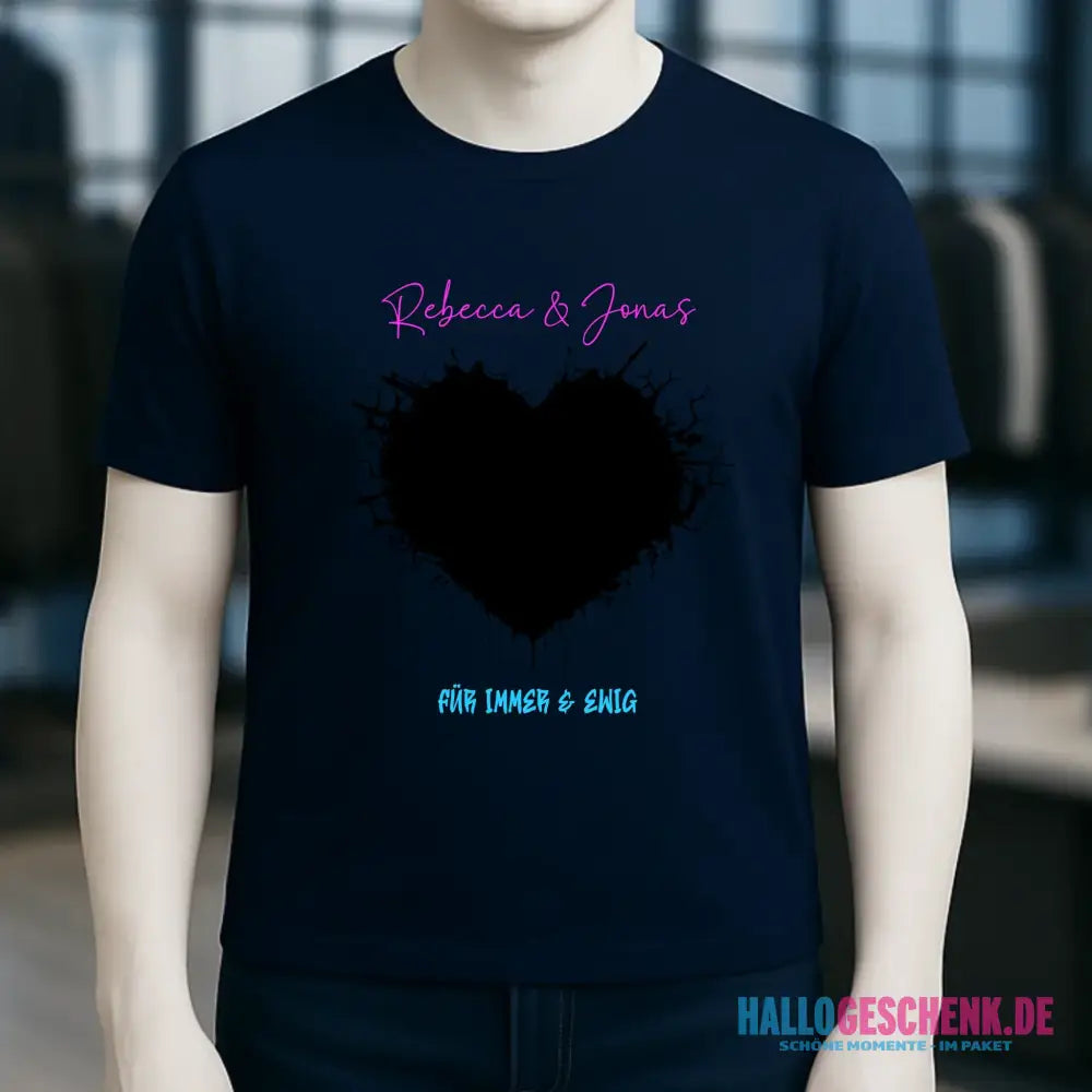 Dein Bild im "Wild-Heart" Design personalisierbar - Unisex Premium T-Shirt XS-5XL aus Bio-Baumwolle für Damen & Herren